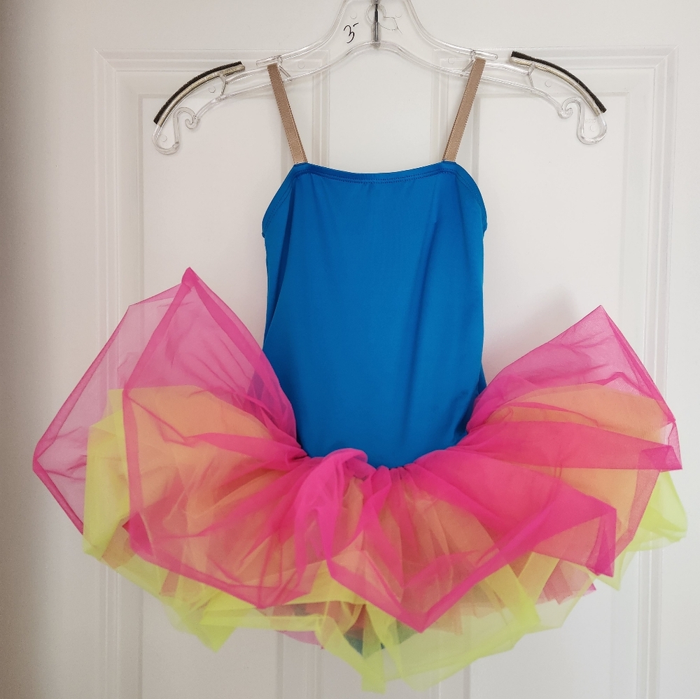 Weissman Girls Dance Leotard With Tutu, Size IC (7/8)